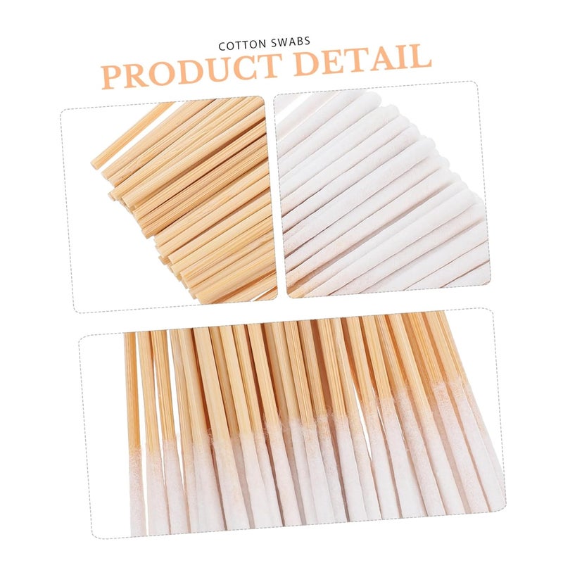 300 Pcs Bamboo Cotton Swabs Pointed Tips For Makeup Personal Care And Spa - Image 3